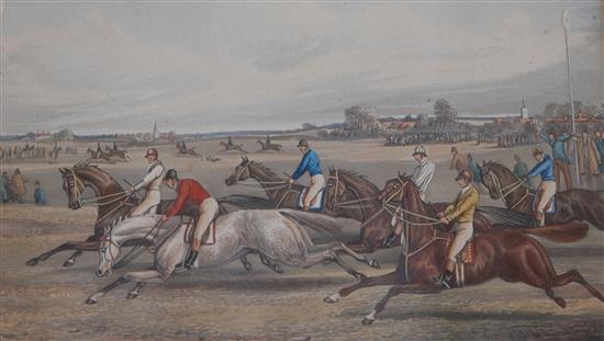 A collection of 19th century coloured hunting, racing and sporting prints (16, framed)